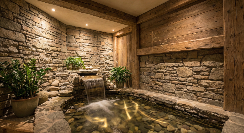 madera y agua: materiales que expanden el bienestar